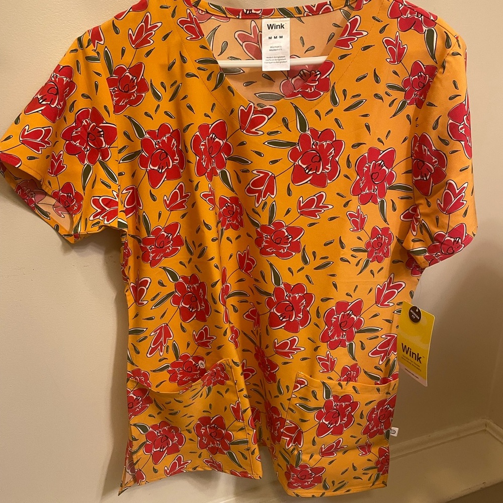 Wink Women's Floral Top - Yellow and Red